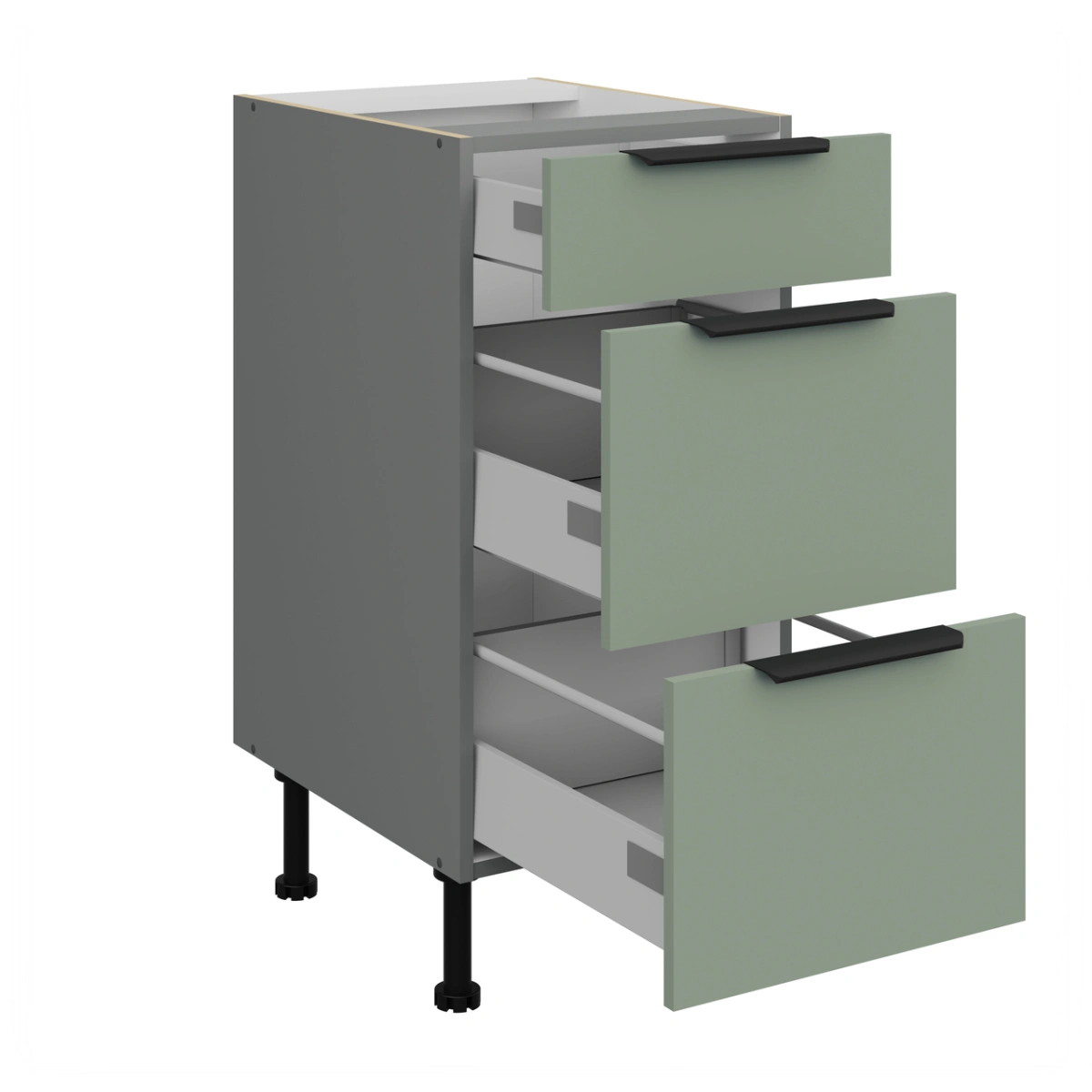 Base cabinet 40 cm with drawers Aria 40D 3S BB - Image 2