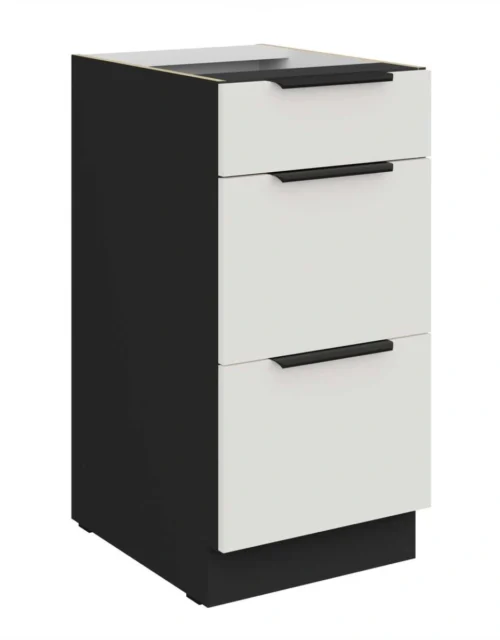 Base cabinet 40 cm with drawers Aria 40D 3S BB plinth