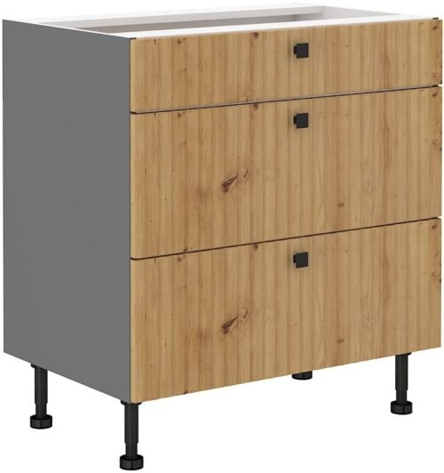 Base cabinet 80 cm with drawers Ava 80D 3S BB