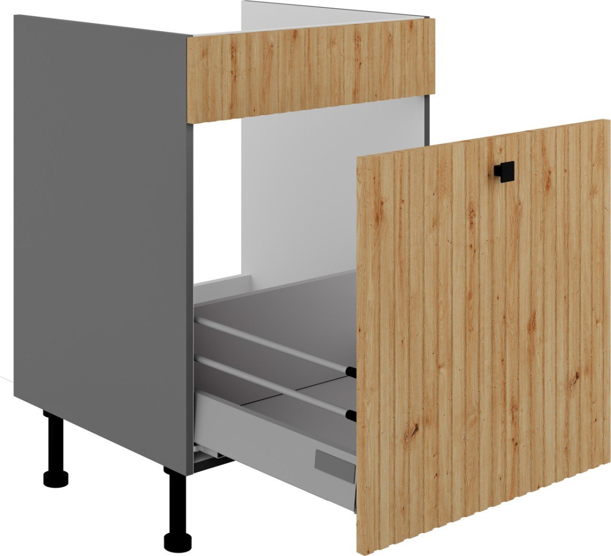 Base cabinet 60 cm, sink drawer, Ava 60 ZL 1S BB PREMIUM BOX - Image 2