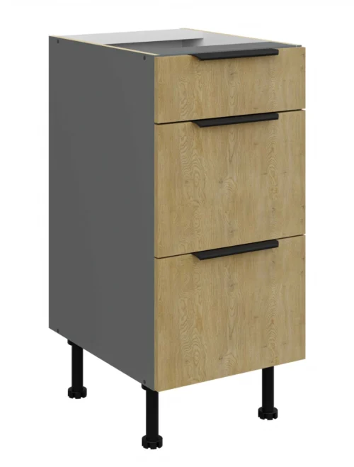 Base cabinet 40 cm with drawers Cremona anthracite 40 D 3S BB