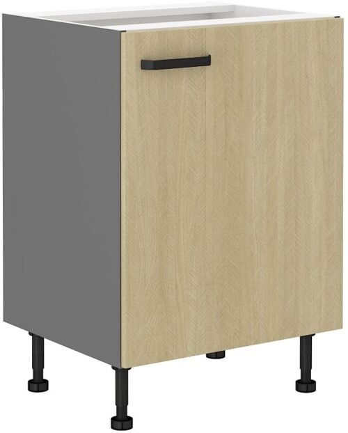 Base cabinet 60 cm, Scandi silkbone pattern, 60D 1F BB