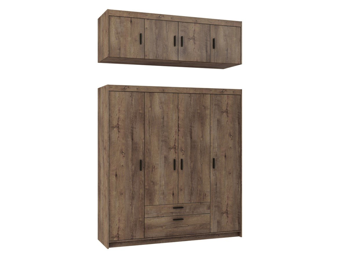 Elena 4D four-door wardrobe, oak, Lefkas - Image 3