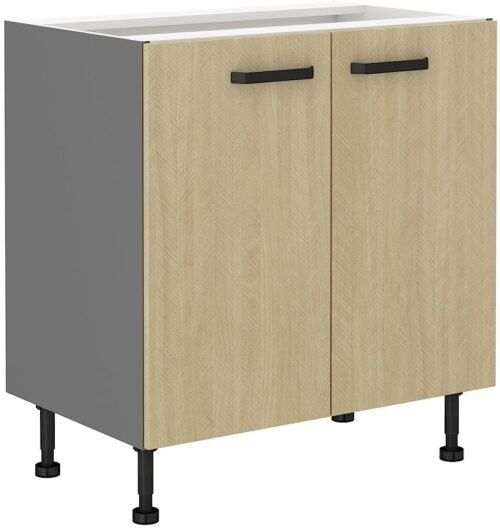 Base cabinet 80 cm, Scandi silkbone pattern, 80D 2F BB