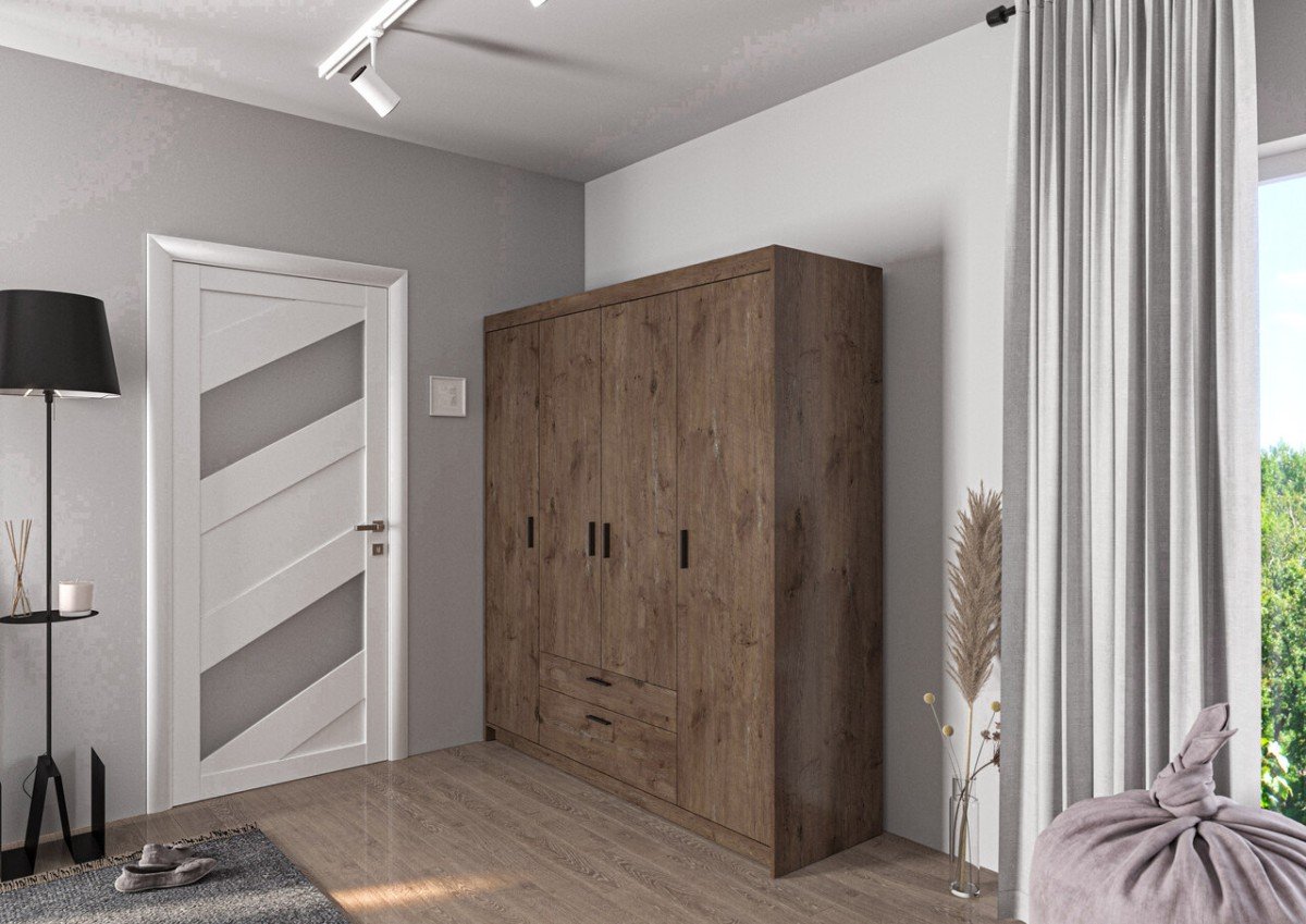 Elena 4D four-door wardrobe, oak, Lefkas - Image 7