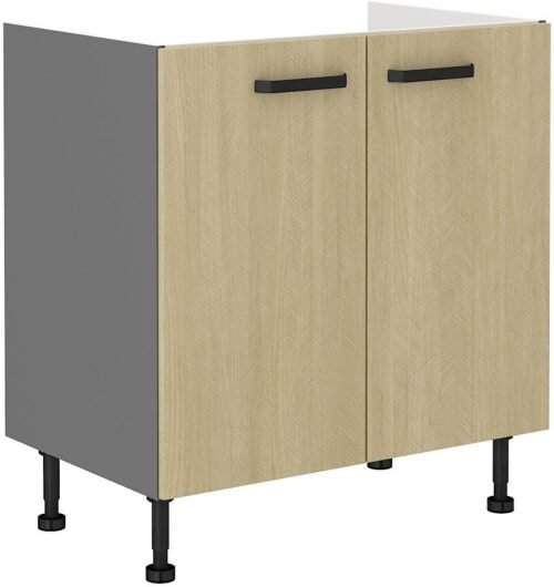 Base cabinet 80 cm, Scandi sink “herringbone pattern” 80ZL 2F BB