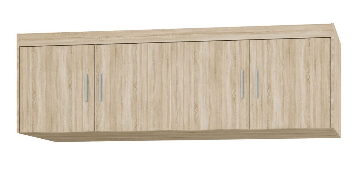 Elena 4D 6S wardrobe with mirrors and drawers - Sonoma oak mirror - Image 3