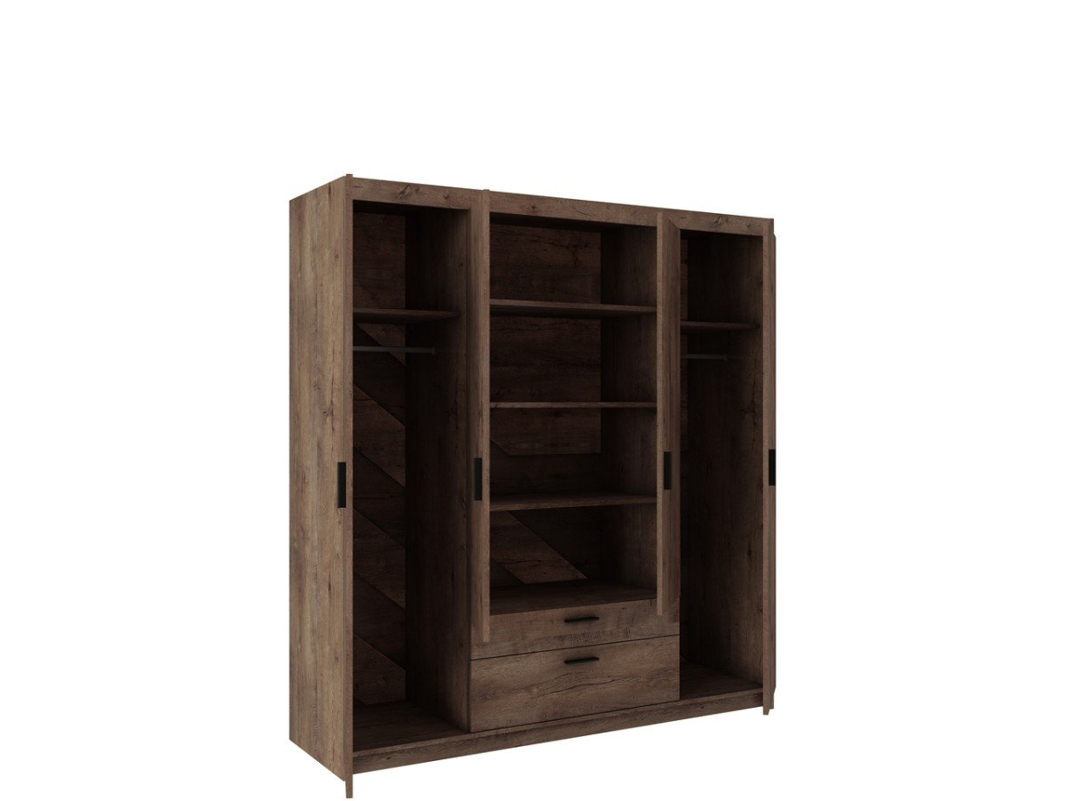 Elena 4D four-door wardrobe, oak, Lefkas - Image 2