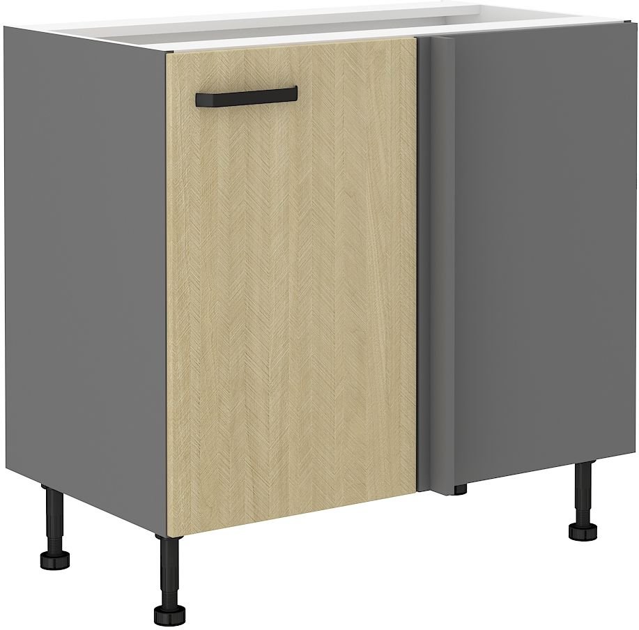 Base corner cabinet 105/60 cm Scandi herringbone pattern 105 ND 1F BB