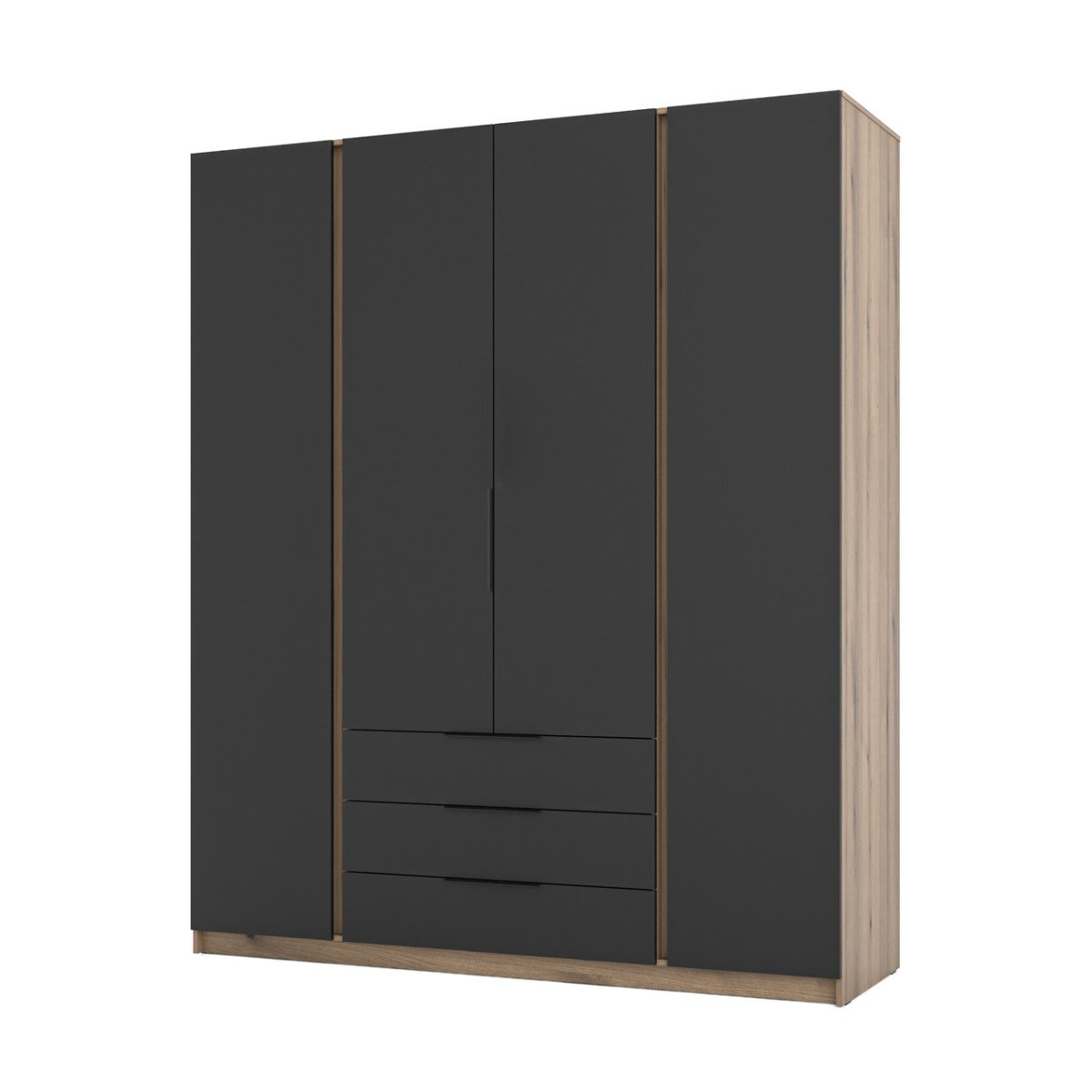 Kaja EV/BL 4F 3S four-door wardrobe - Image 3