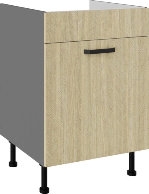 Base cabinet 60 cm, sink, drawer, Scandi 60 ZL 1S BB PREMIUM BOX