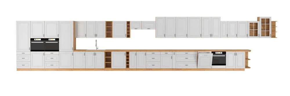 Upper corner cabinet 60 cm Stillo artisan/white 60x60 GN-72 (45 degrees) 1F - Image 6