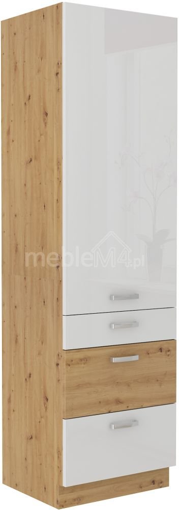 Artisan white glossy cabinet 60 DKS-210 3S 1F
