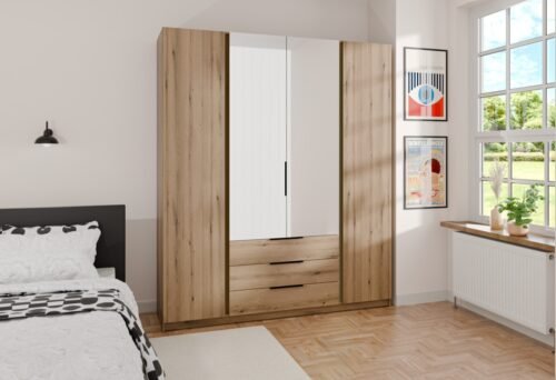 Kaja EV/EV 2F 2 four-door wardrobe with 3S mirrors