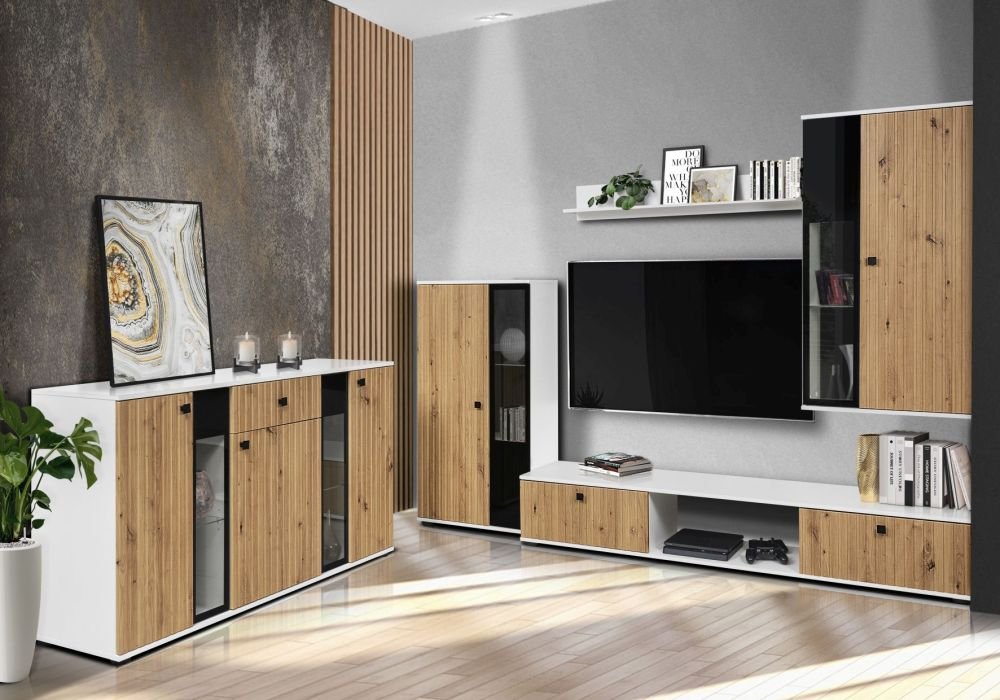 Salsa MDF chest of drawers, Artisan oak/white - SALE - Image 2