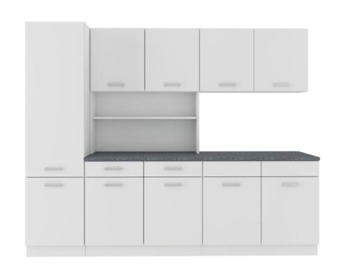 Kitchen set “Microwiech Maria”, 250 cm, matte white