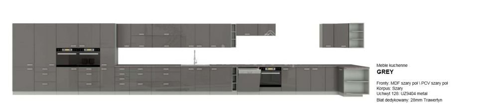 Gray kitchen 260 cm - Image 2