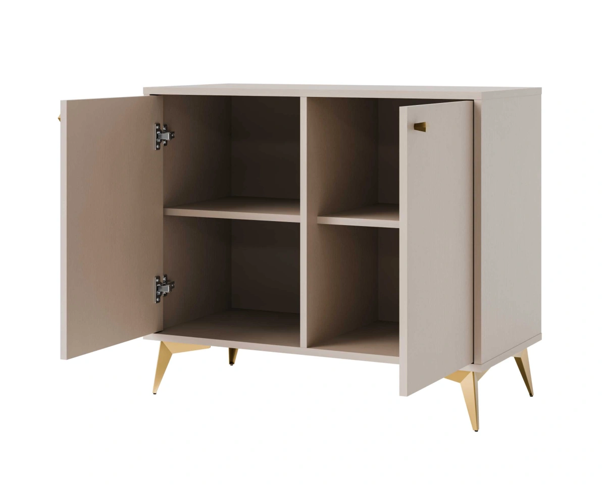 Tokyo 2F chest of drawers with cabinets, beige - Image 4
