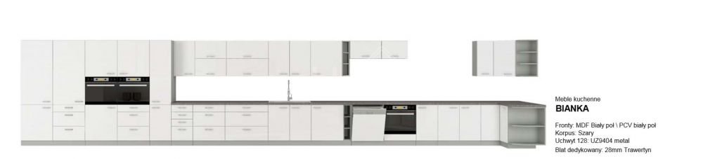 Bianka corner kitchen set without countertop - Image 2