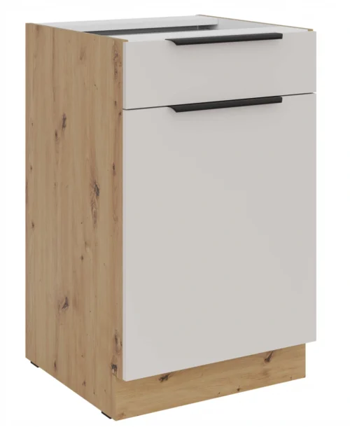Base cabinet 50 cm with drawer Solea 50 D 1F 1S BB