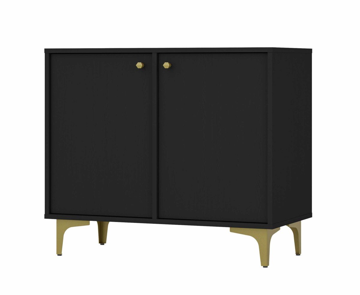 Black chest of drawers "Tokyo 2F" with cabinets - Image 2