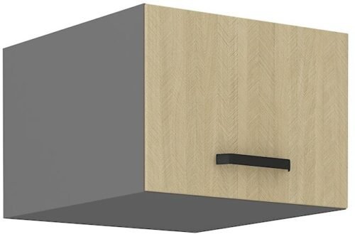 Wall cabinet, 50 cm low, deep, Scandi herringbone pattern, 50 NAGU-36 1F