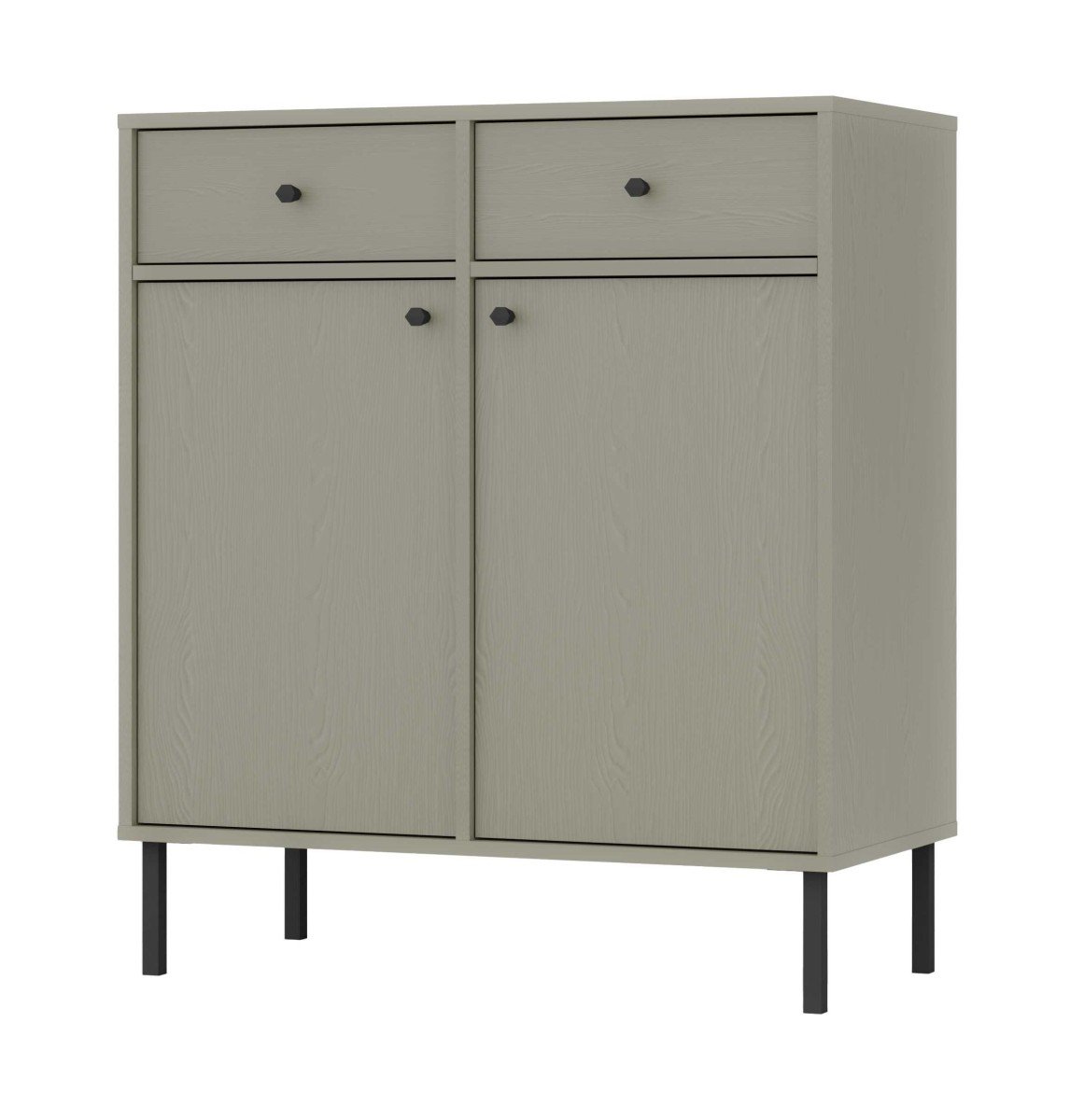 Tokyo 2F2S eucalyptus chest of drawers with cabinets and drawers