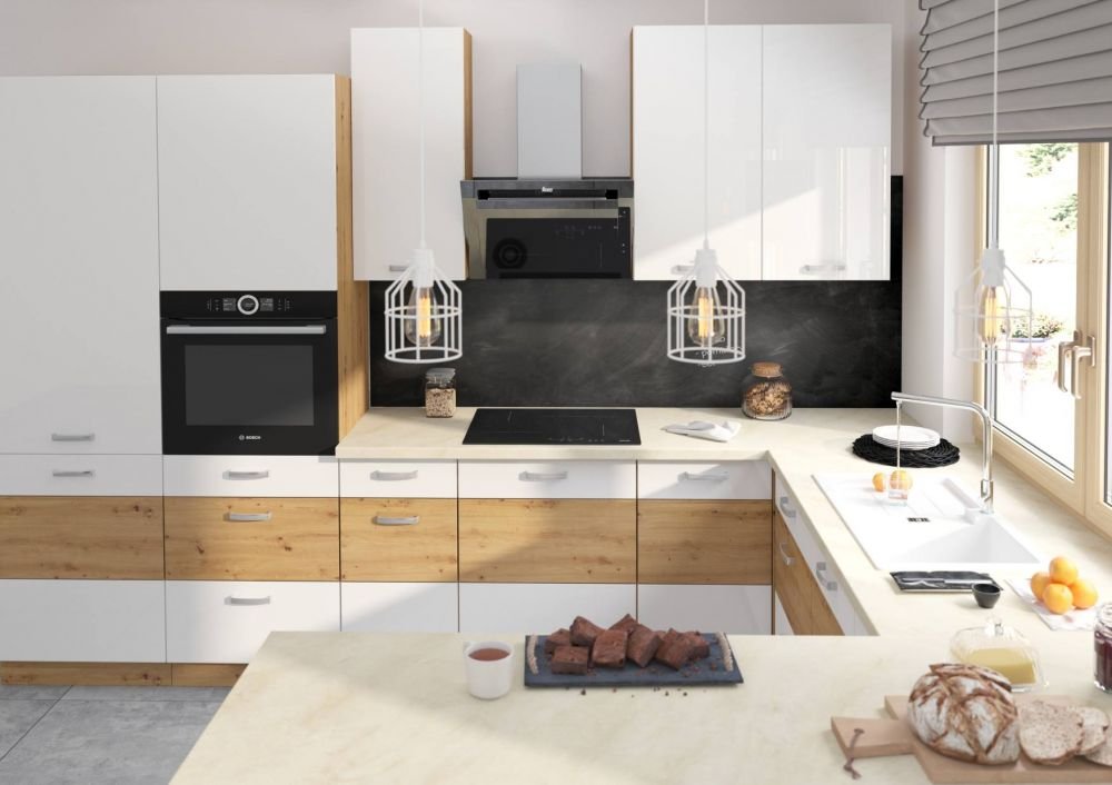 Artisan Oven and Microwave Cabinet, Gloss White, 60 DPM-210 2F - Image 6