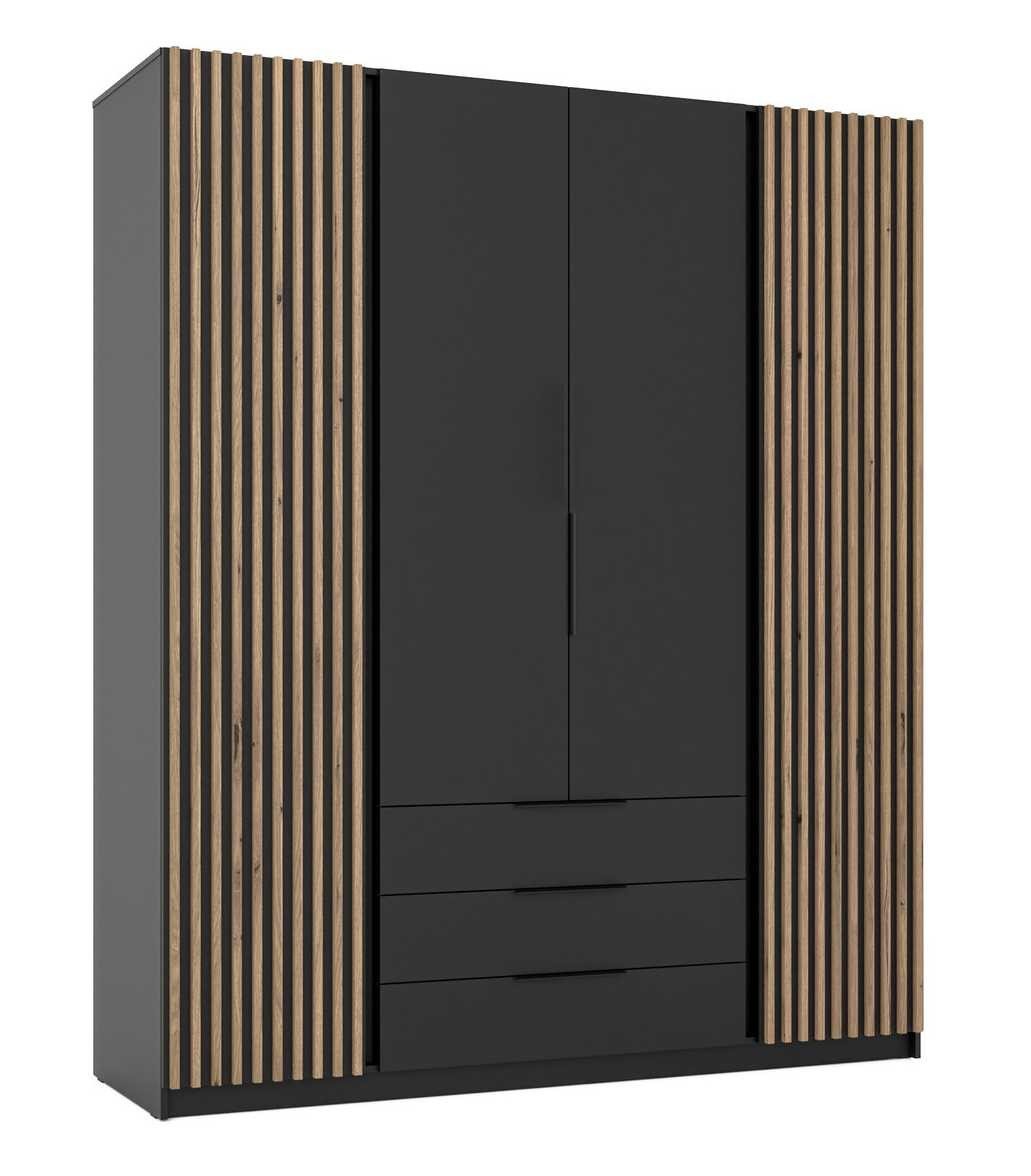 Kaja BL/BL-EV 2 four-door wardrobe with 2F 3S grille - Image 2