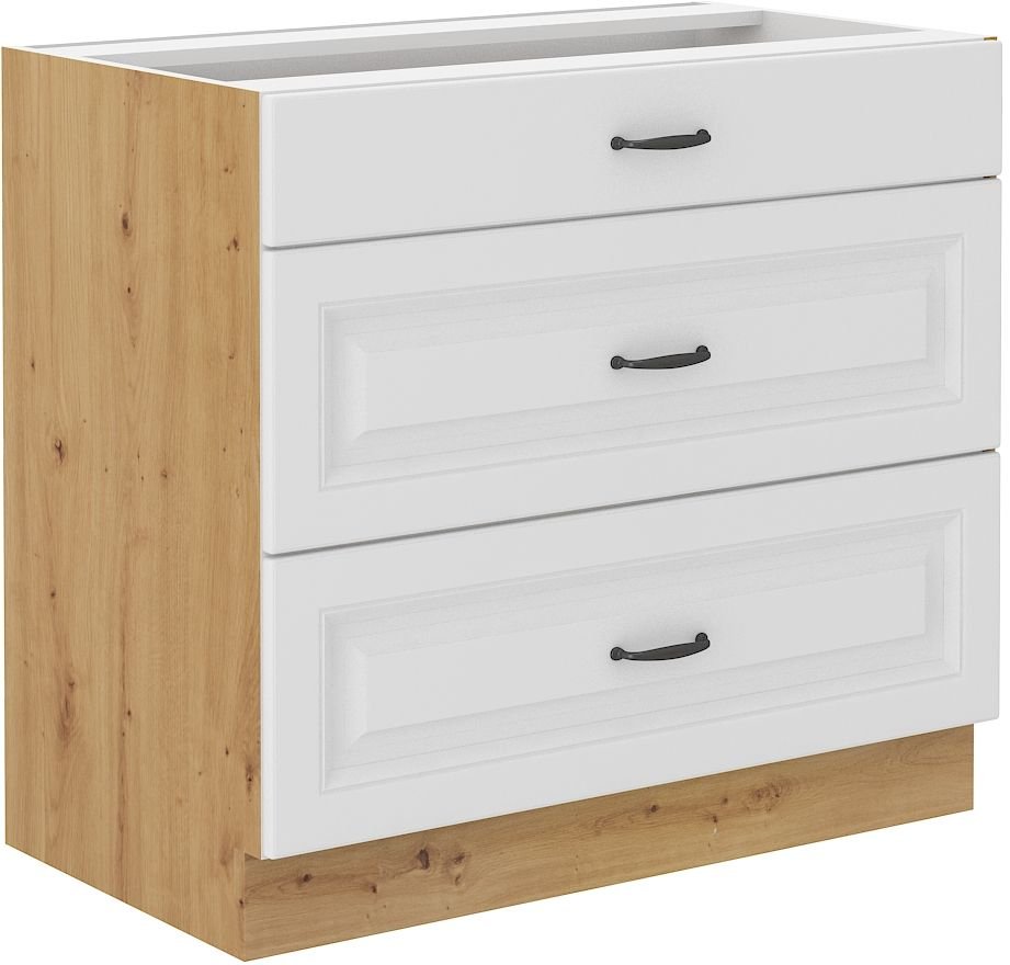 Base cabinet 80 cm with drawers Stillo artisan/white 80 D 3S BB