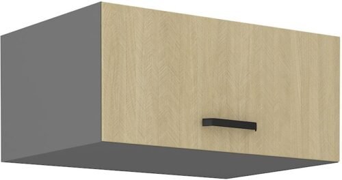 Wall cabinet, 80 cm low, deep, Scandi herringbone pattern, 80 NAGU-36 1F