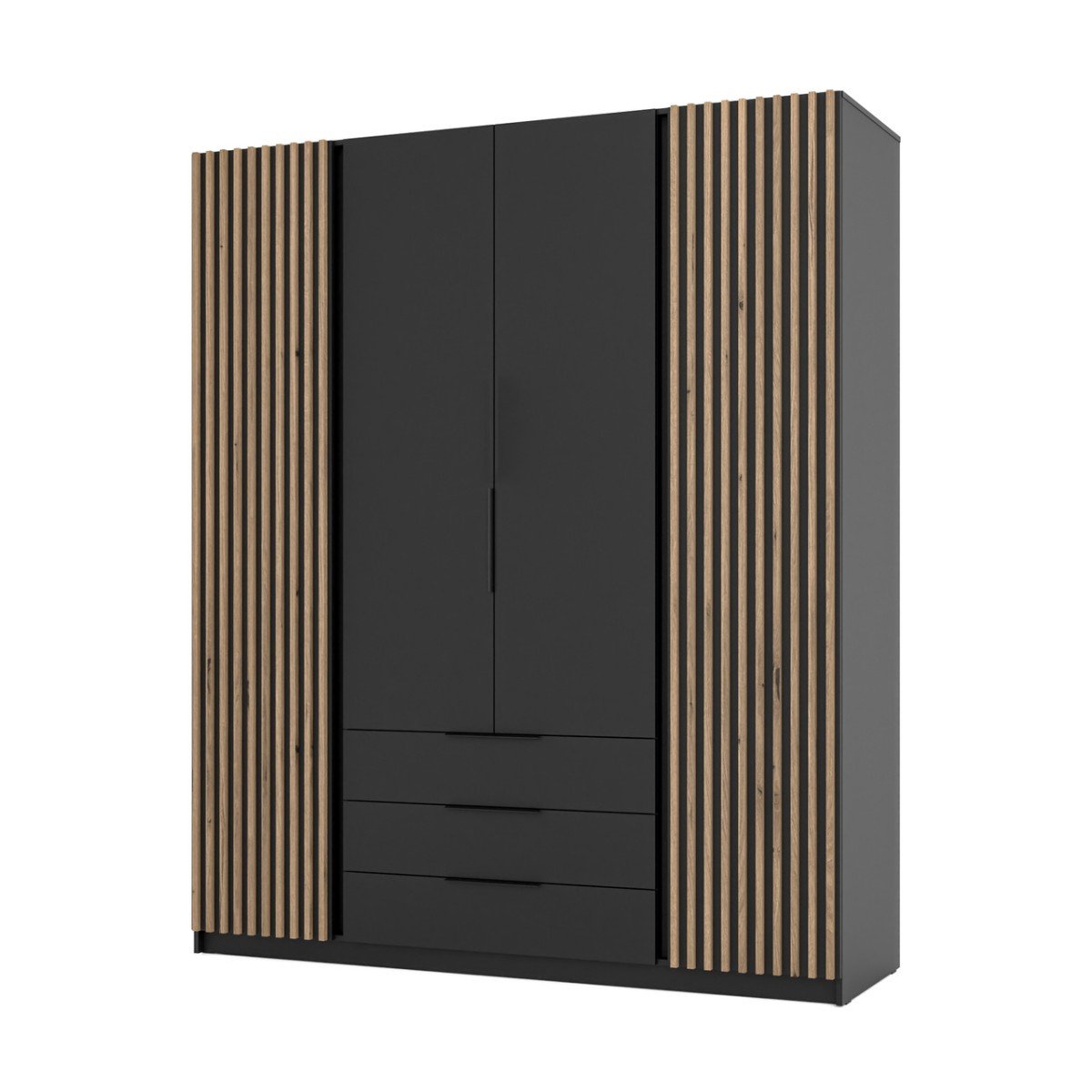 Kaja BL/BL-EV 2 four-door wardrobe with 2F 3S grille - Image 3