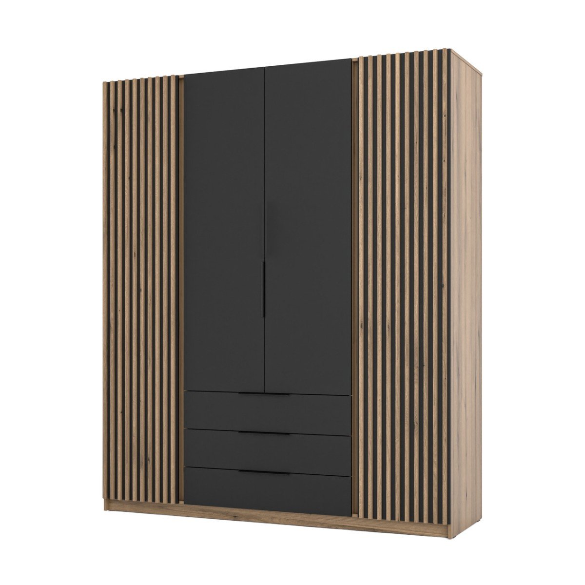 Four-door wardrobe "Kaja EV/BL-EV 2" with 2F 3S grille - Image 3