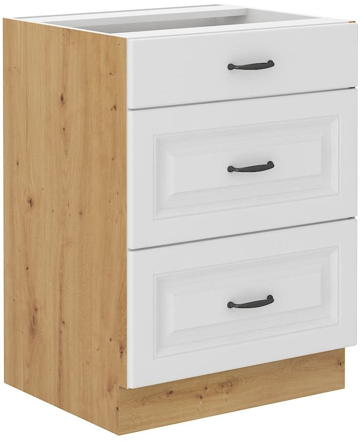 Base cabinet 60 cm with drawers Stillo artisan/white 60 D 3S BB