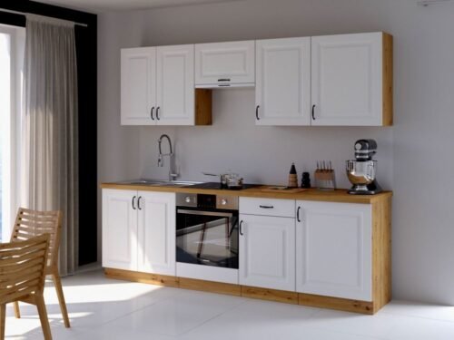 White MDF kitchen 250 cm Stillo