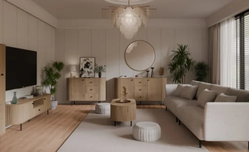 Oval Living Room, Cremona Oak