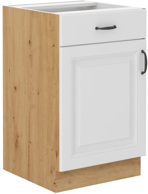 Base cabinet 50 cm with drawer Stillo artisan/white 50 D 1F 1S