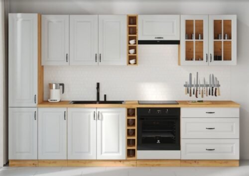 White MDF kitchen 315 cm Stillo