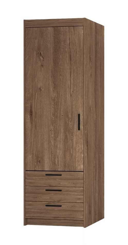 Elena wardrobe with drawers 1D3S, oak color, Lefkas