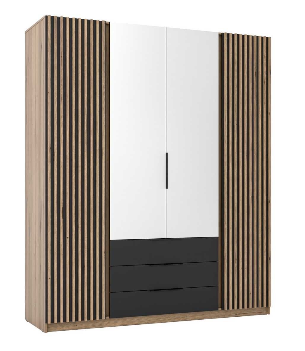Kaja EV/BL-EV 2 four-door wardrobe with grille, 2 mirrors, 3S - Image 2