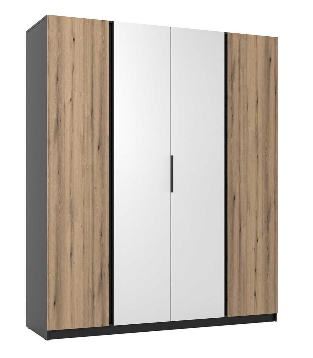 Kaja BL/EV 2F four-door wardrobe with 2 mirrors - Image 2