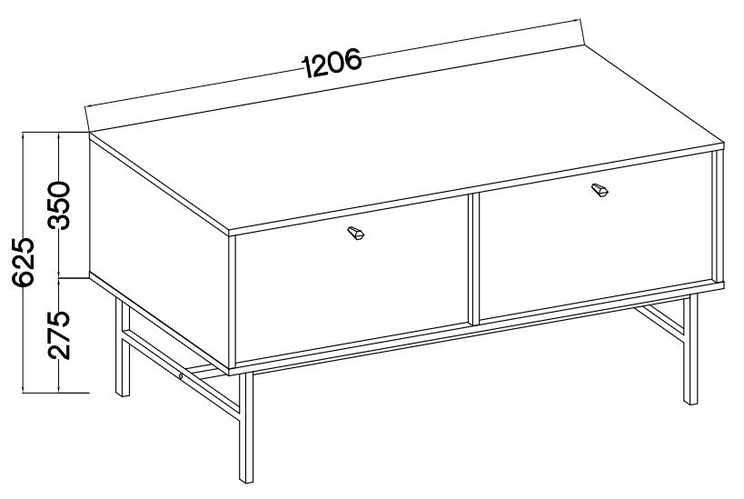 TV stand with cabinets Tokyo 2K black - Image 7