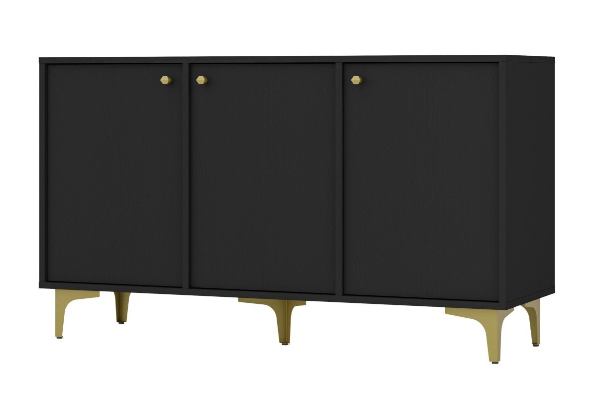 Black chest of drawers "Tokyo 3F" with cabinets - Image 2