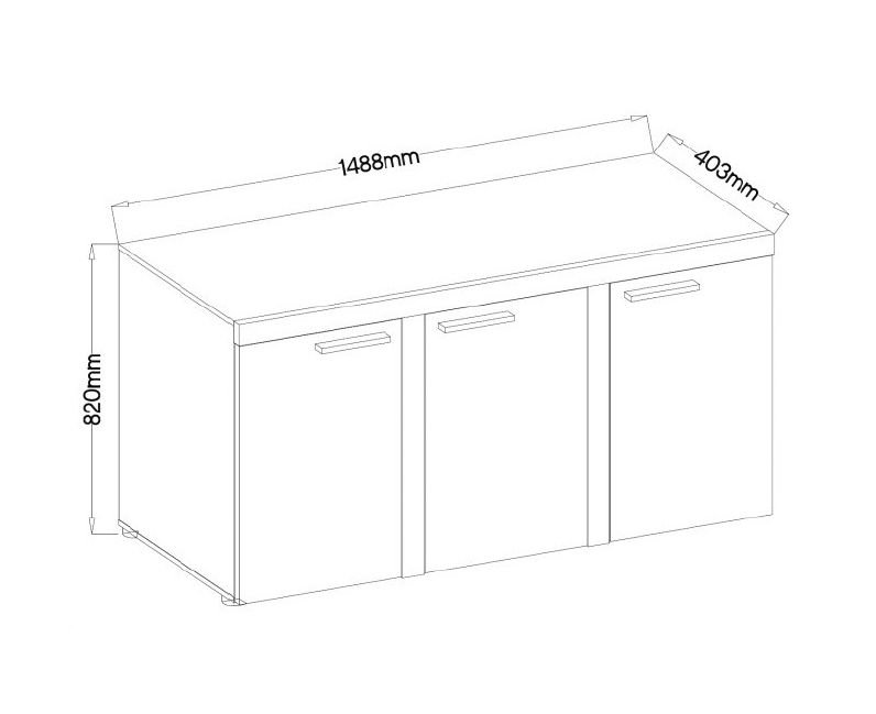 Rumba 3-drawer chest of drawers graphite color - Lefkas oak color - Image 3