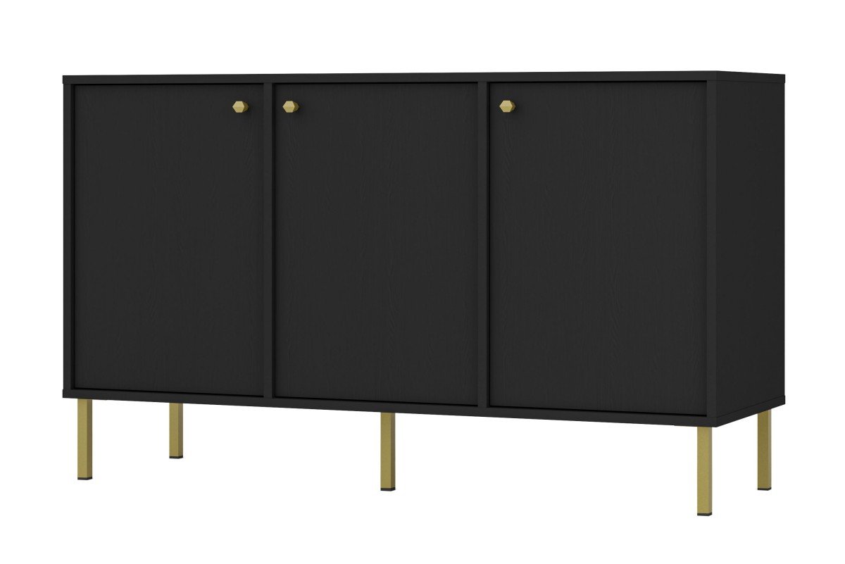 Black chest of drawers "Tokyo 3F" with cabinets - Image 3