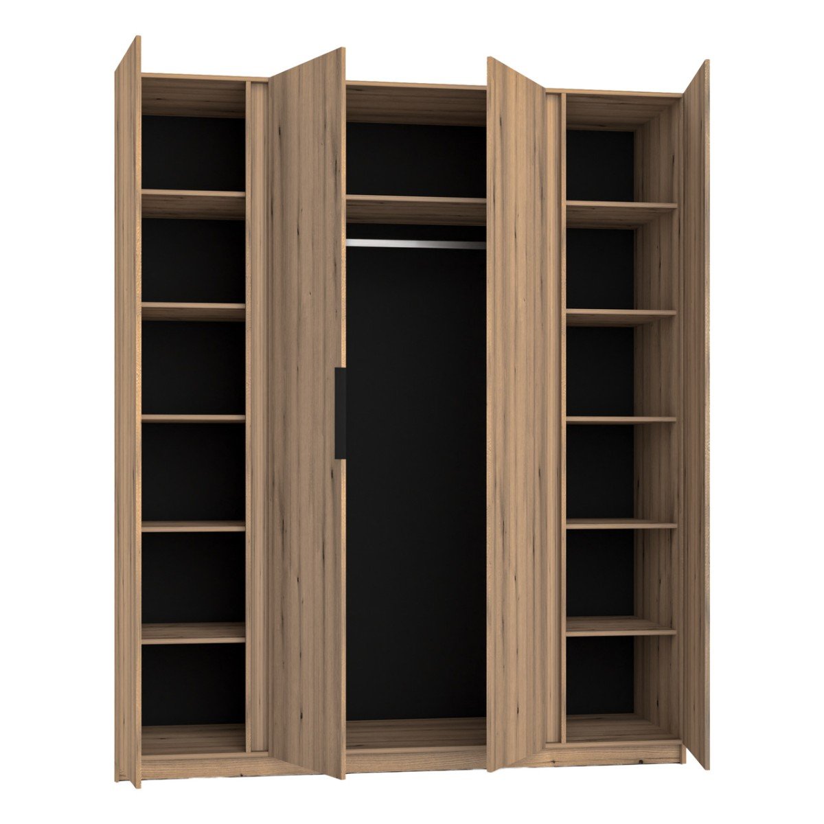 Kaja EV/BL 2F four-door wardrobe with 2 mirrors - Image 4