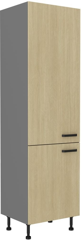 60 cm tall cabinet with Scandi herringbone pattern refrigerator 60 LO 215 2F