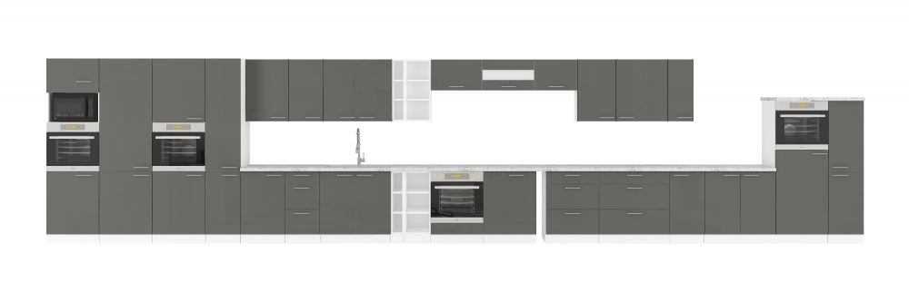 Wall cabinet 80 cm Lara Grey 80 G-72 2F - Image 4