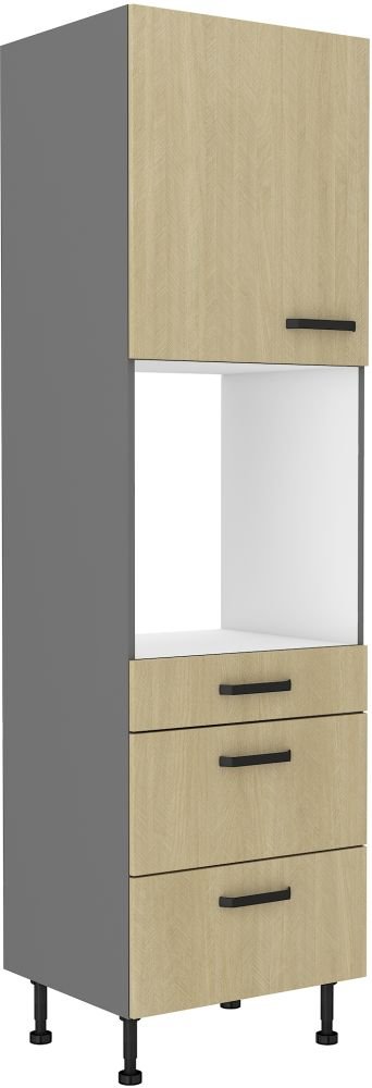 Cabinet for columns 60 cm oven drawers Scandi silkbone 60 DPS 215 3S1F