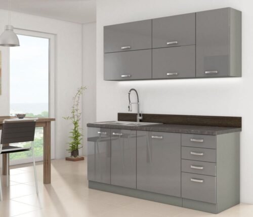 Gray kitchen 180 cm